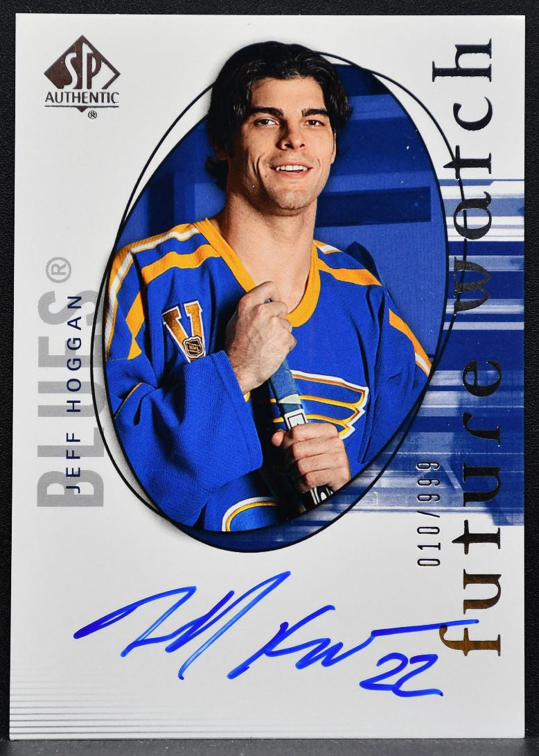 2005-06 SP Authentic Future Watch Auto Jeff Hoggan Blues RC Auto 010/999 1153