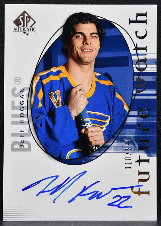 2005-06 SP Authentic Future Watch Auto Jeff Hoggan Blues RC Auto 010/999 1153