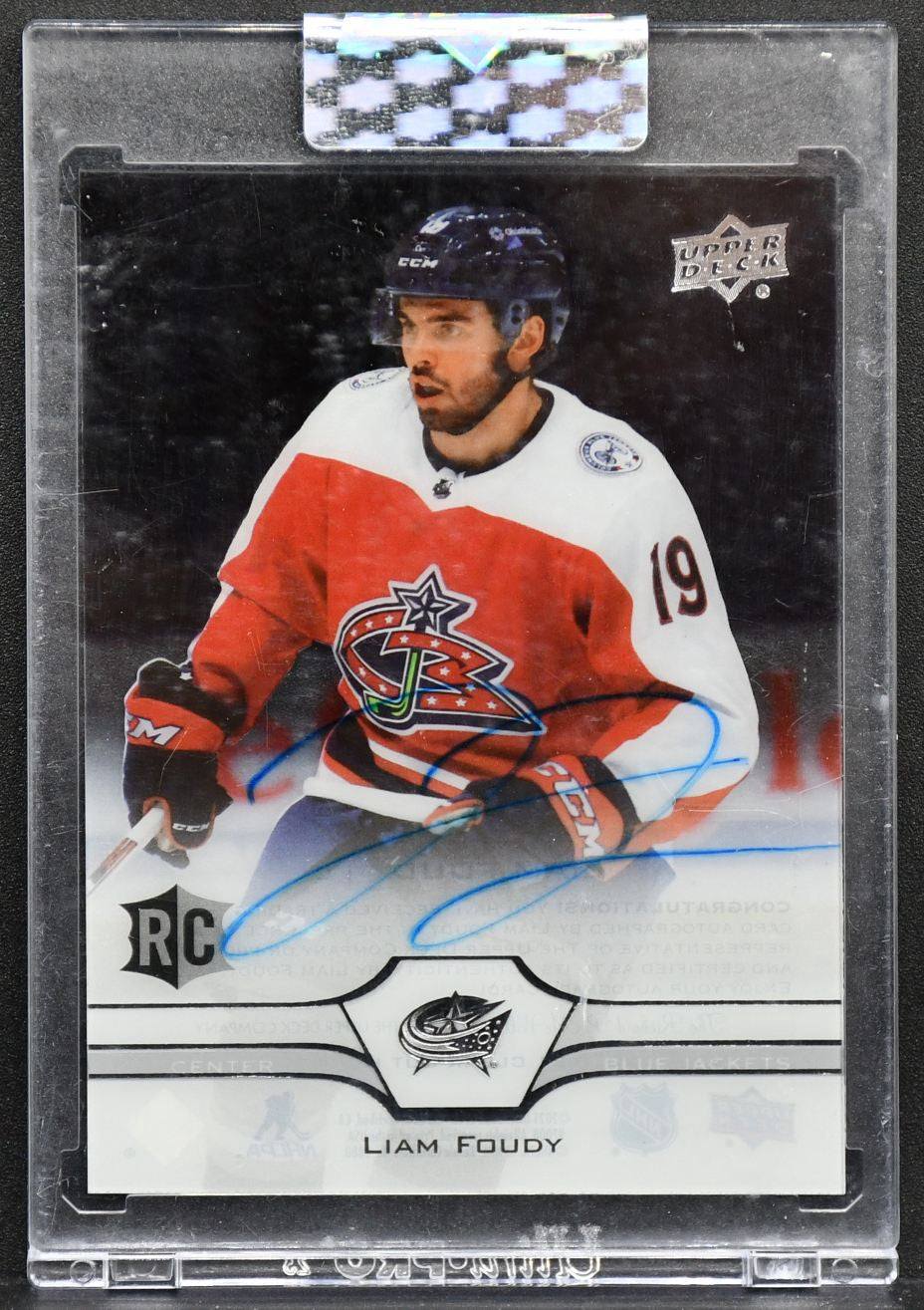 2020-21 UD Clear Cut Rookie Base Auto Liam Foudy CC-LF RC Auto