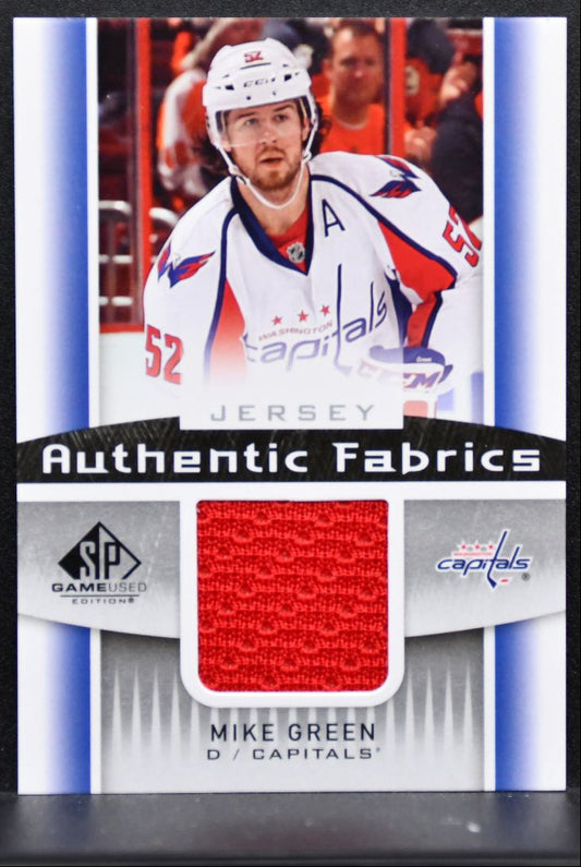 2013-14 SP Game Used Authentic Fabrics Mike Green AF-GR Capitals Jersey 3919