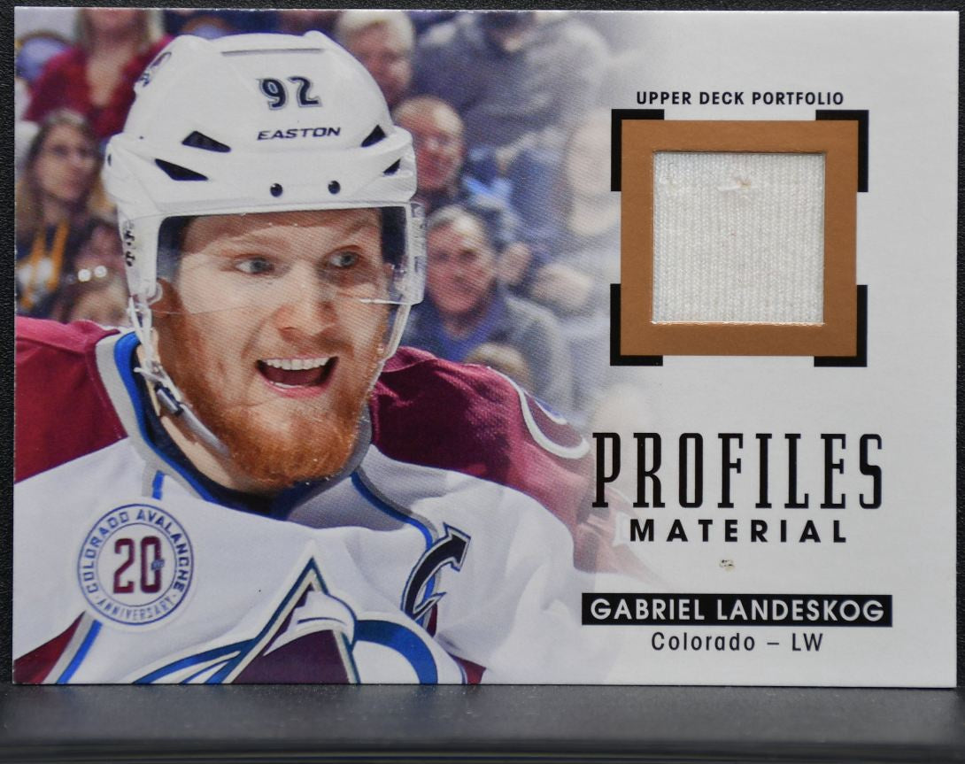 2015-16 UD Portfolio Profiles Material Jersey Landeskog Jersey 0130