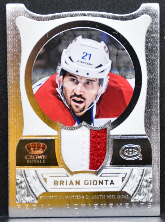 2013-14 Crown Royale Regal Achievements Prime Gionta 07/25 Patch 2592