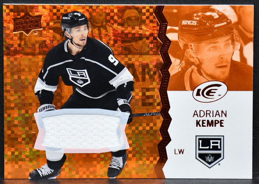 2023-24 Upper Deck Ice Jersey Orange Adrian Kempe 82 Los Angeles Kings Jersey 3200