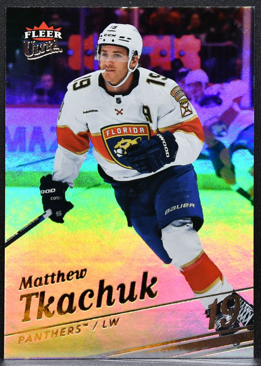 2025-26 Fleer Ultra Rainbow Foil Matthew Tkachuk 104 Florida Panthers 3943