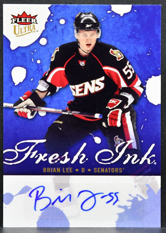 2009-10 Fleer Ultra Fresh Ink Brian Lee FI-BL Ottawa Senators Auto 9011