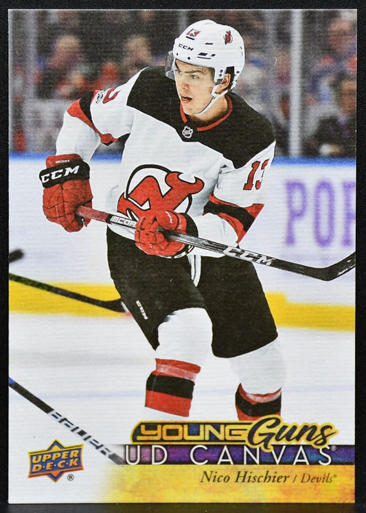 2017-18 Upper Deck UD Canvas Nico Hischier C211 New Jersey Devils RC 2988