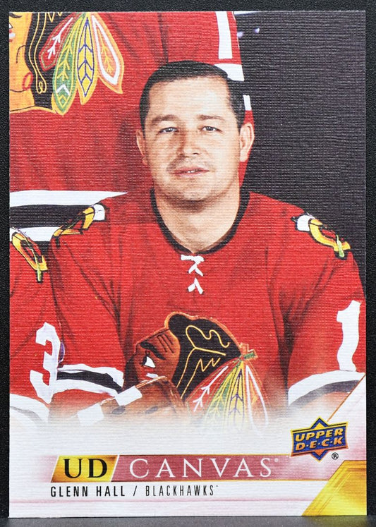 2022-23 Upper Deck Series 2 UD Canvas Glenn Hall C243 Chicago Blackhawks 7900