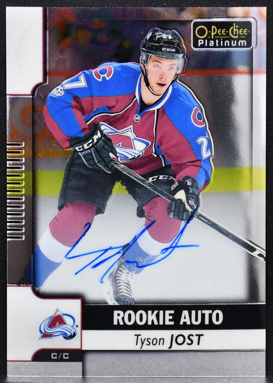 2017-18 O-Pee-Chee Platinum Rookie Autographs Tyson Jost R-TJ RC Auto 3429