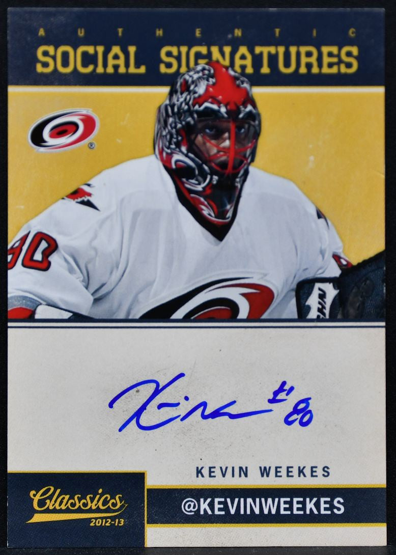 2012-13 Panini Classics Signatures Social Kevin Weekes SS-KW Auto 4655