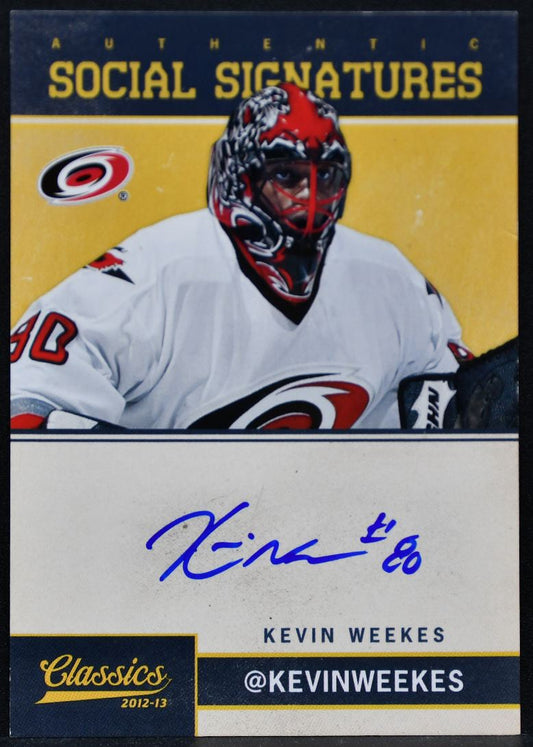 2012-13 Panini Classics Signatures Social Kevin Weekes SS-KW Auto 4655