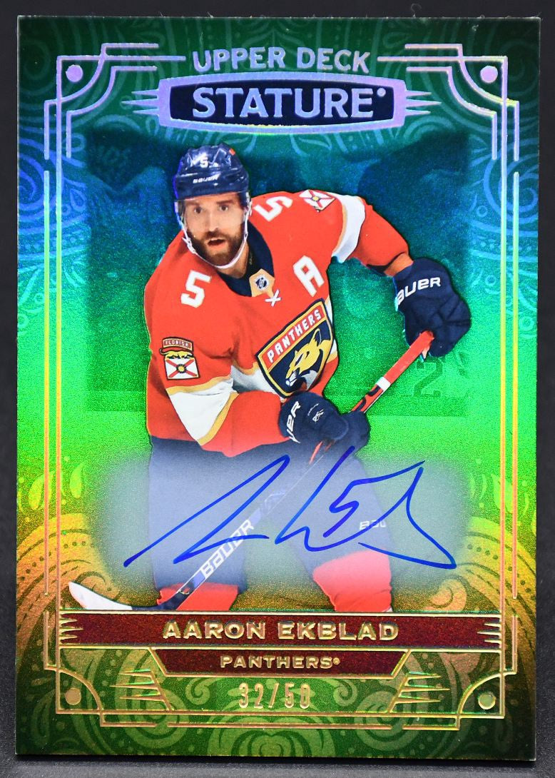 2022-23 UD Stature Aaron Ekblad 73 Auto 32/50