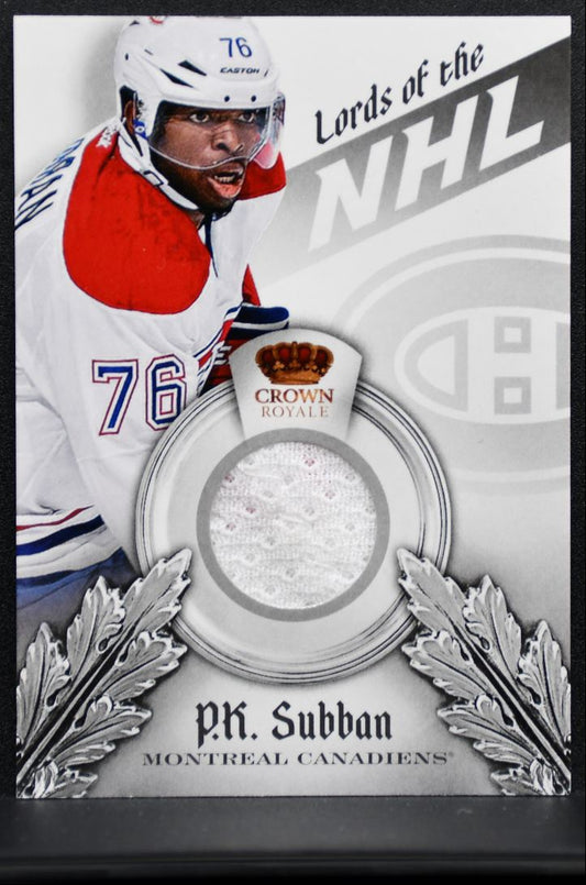 2013-14 Panini Crown Royale Lords of the NHL P.K. Subban Jersey 1718