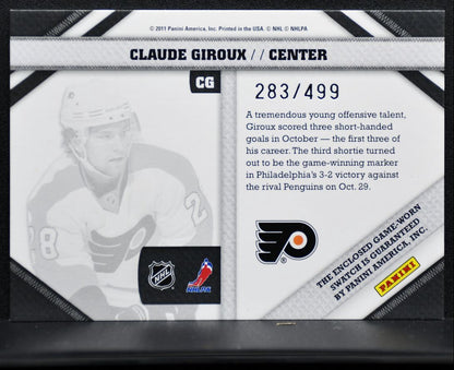 2010-11 Panini Pinnacle Threads Claude Giroux /499 Jersey 1947