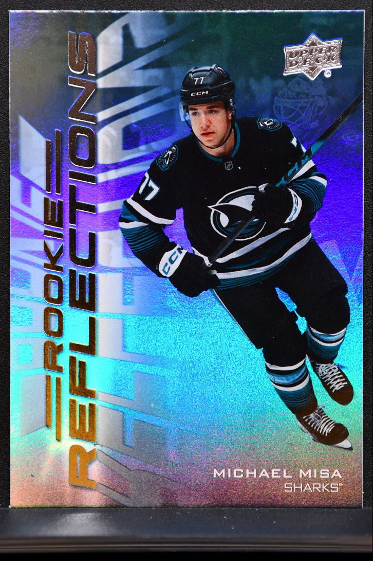 2025-26 UD Extended Series Rookie Reflections Michael Misa RR-9 Sharks RC 1921