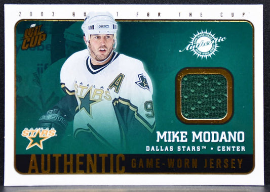 2002-03 Pacific Quest for the Cup Jerseys Mike Modano 7 Dallas Stars Jersey 3500