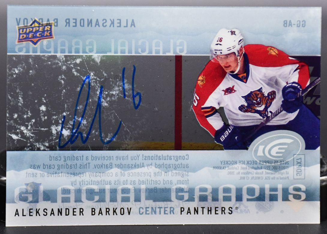 2015-16 UD Ice Glacial Graphs Aleksander Barkov GG-AB Auto