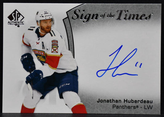 21-22 SP Authentic Sign of the Times Jonathan Huberdeau SOTT-JH Panthers Auto 5297