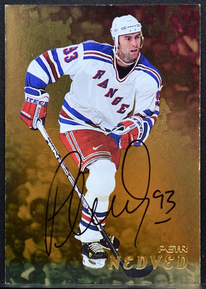 1998-99 Be a Player Autographs Gold Petr Nedved 243 New York Rangers Auto 7631