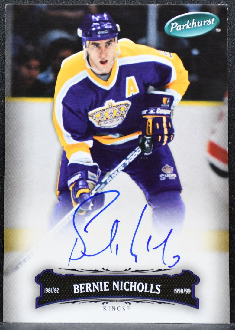 2006-07 Parkhurst Autographs Bernie Nicholls 82 Los Angeles Kings Auto 6501