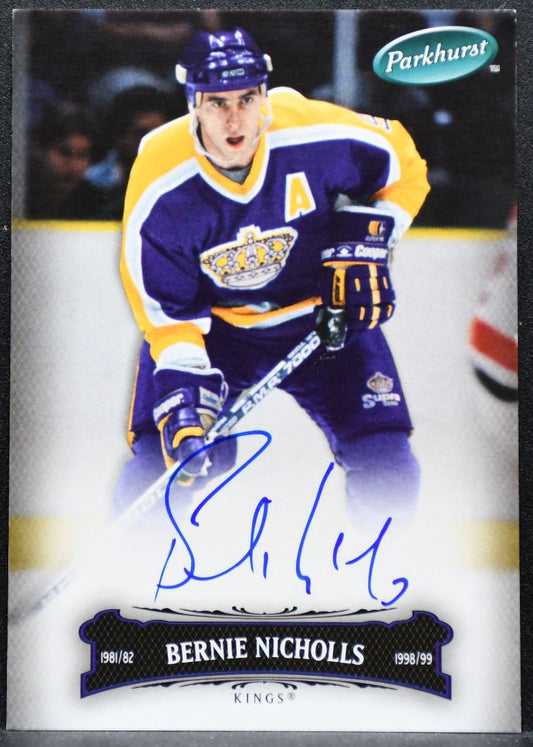 2006-07 Parkhurst Autographs Bernie Nicholls 82 Los Angeles Kings Auto 6501