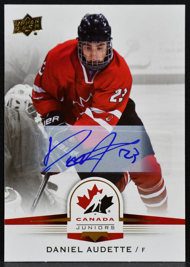 2014-15 UD Team Canada Juniors Auto Gold Daniel Audette 22 Canada Auto 6337