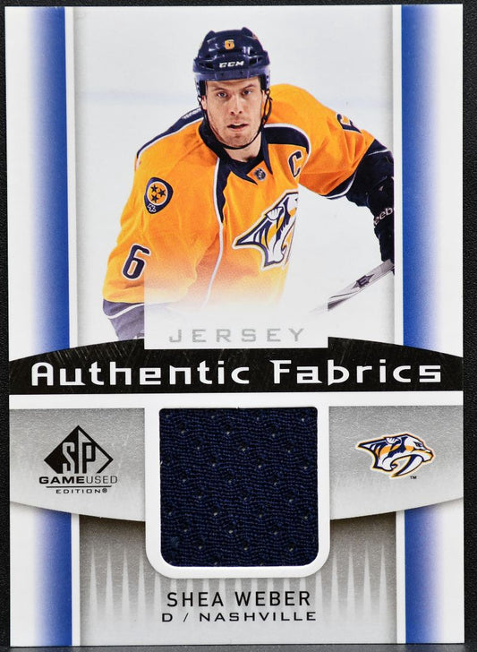 2013-14 SP Game Used Authentic Fabrics Shea Weber AF-SW Jersey 0420