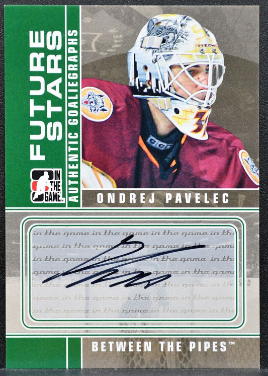 2009-10 In The Game Between The Pipes GoalieGraphs Ondrej Pavelec A-OP Auto 8603