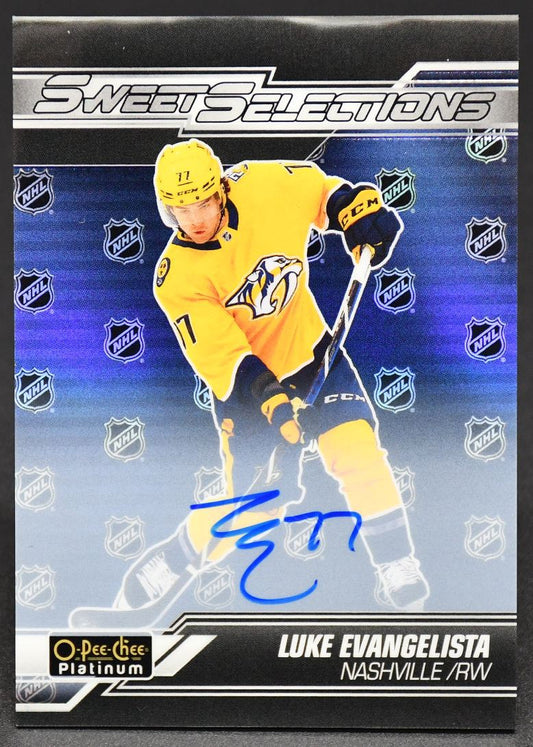 2024-25 OPC Platinum Sweet Selections Rainbow Auto Luke Evangelista SS-7 Auto