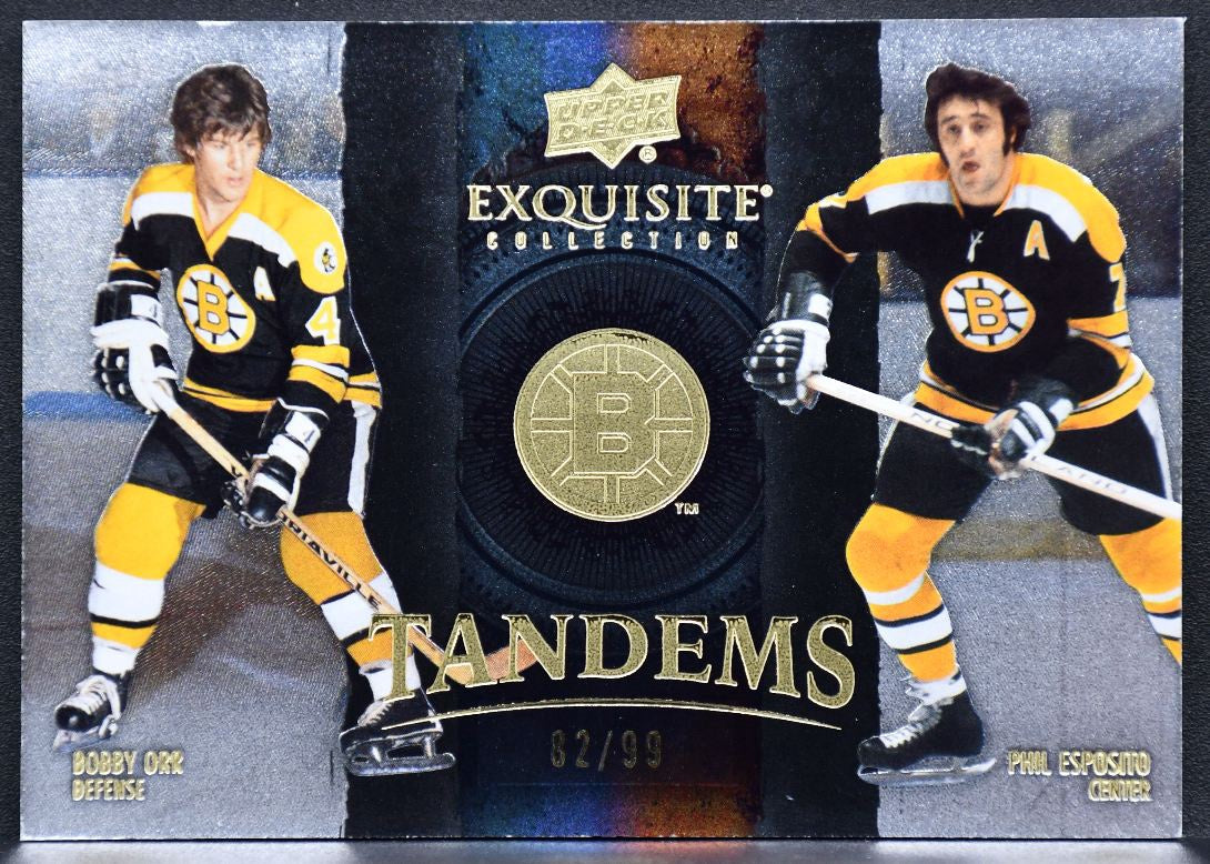 24-25 UD Exquisite Collection Tandems Gold Bobby Orr / Esposito ET-EO Bruins /99 2593