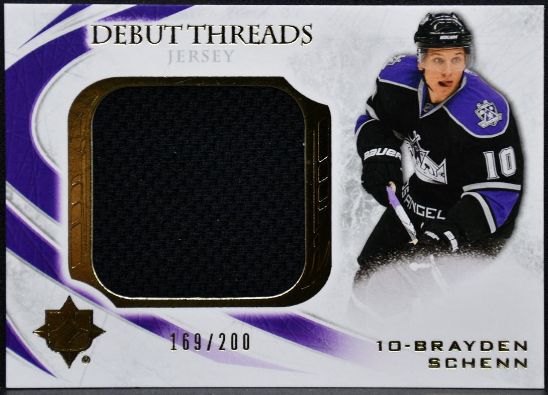 2010-11 UD Ultimate Collection Debut Threads Schenn RC 169/200 Jersey 8243