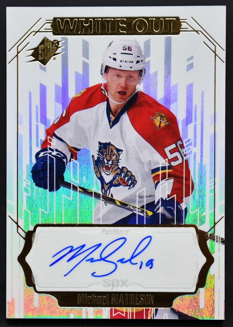 2016-17 SPx White Out Autographs Michael Matheson WO-MM Auto