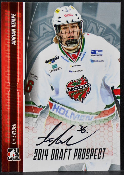 2013-14 In The Game Draft Prospects Autographs Adrian Kempe A-AK1 Sweden Auto