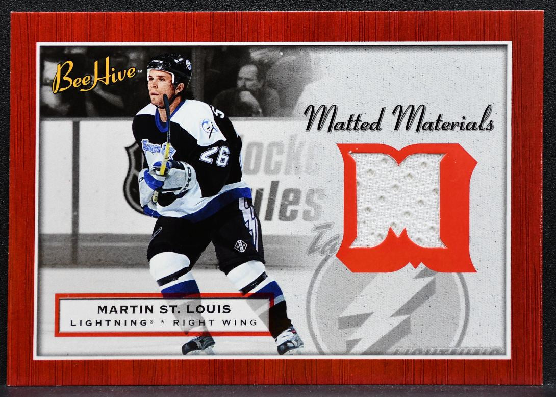 2005-06 UD Beehive Matted Materials Martin St. Louis MM-SL Lightning Jersey 0240
