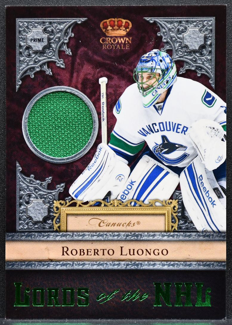 2011-12 Panini Crown Royale Lords of the NHL Roberto Luongo Canucks Jersey 4527