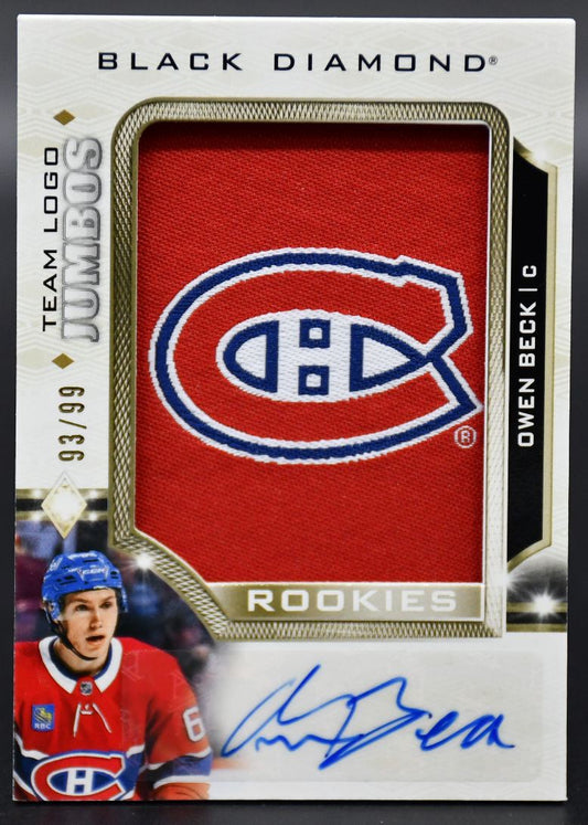 2023-24 UD Black Diamond Beck RTL-OB Montreal Canadiens RC Auto 93/99 Patch