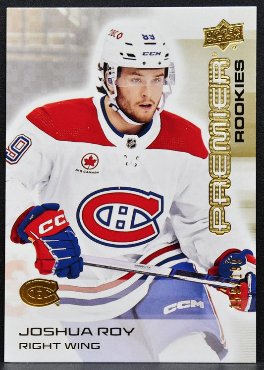 2024-25 Upper Deck Premier Rookies Gold Joshua Roy 114 Canadiens RC 158/199 6005