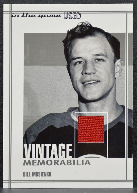 2003-04 In The Game Used Vintage Memorabilia Mosienko Blackhawks Jersey 9747