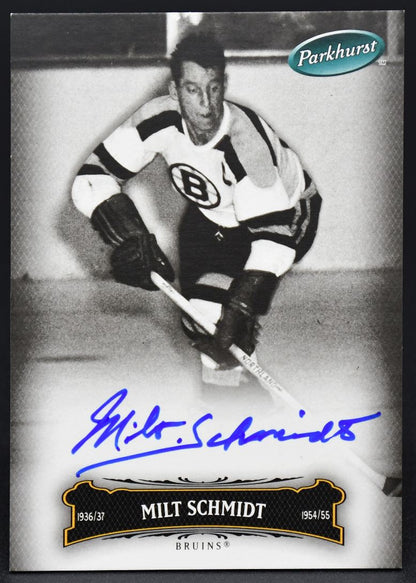 2006-07 UD Parkhurst Auto Milt Schmidt 110 Auto