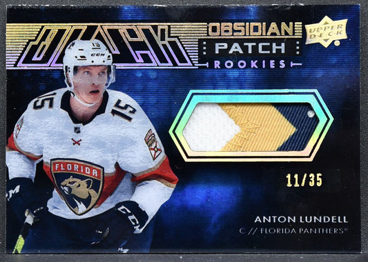 21-22 UD Black Obsidian Patch RCs Anton Lundell Panthers RC /35 Patch 3040