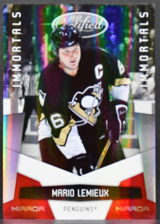 2010-11 Panini Certified Immortals Mirror Red Mario Lemieux 156 Penguins 238/250 9134