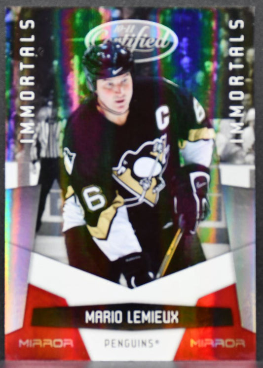 2010-11 Panini Certified Immortals Mirror Red Mario Lemieux 156 Penguins 238/250 9134