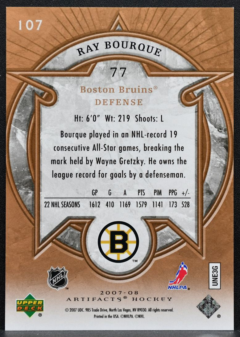 2007-08 Upper Deck Artifacts Legends Ray Bourque 107 Bruins 0318/1499 6415