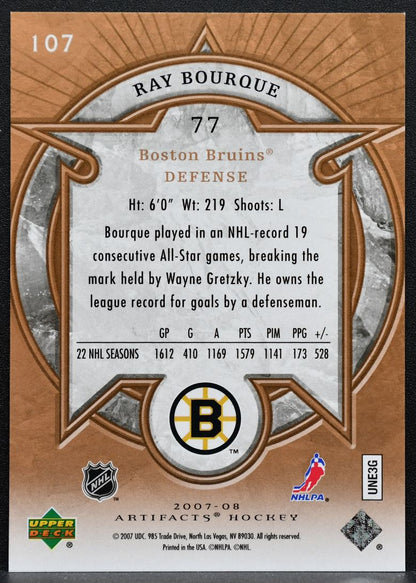 2007-08 Upper Deck Artifacts Legends Ray Bourque 107 Bruins 0318/1499 6415