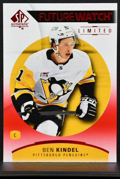 2025-26 SP Authentic Future Watch Limited Red Ben Kindel 177 Penguins RC 8471