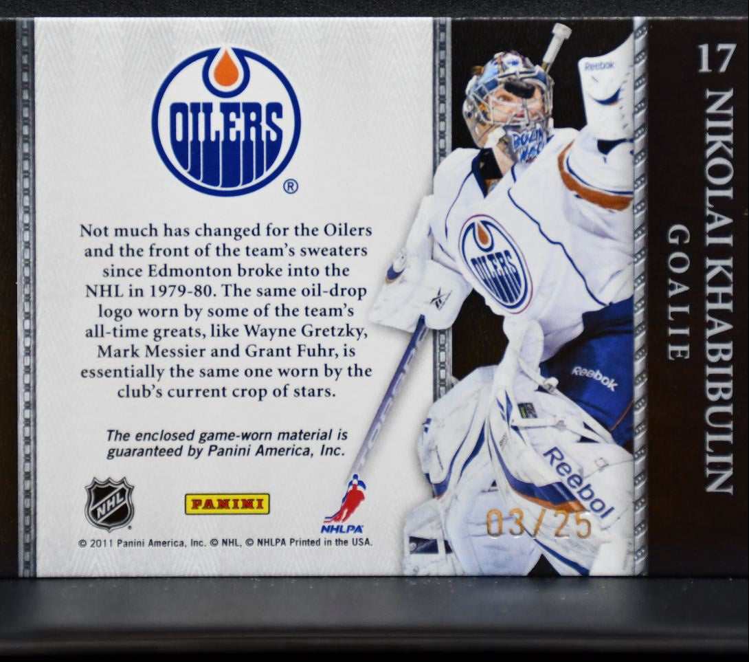 2011-12 Panini Crown Royale Coat of Arms Nikolai Khabibulin 03/25 Patch 6767