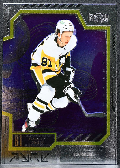 2025-26 SkyBox Metal Universe Rookie Ben Kindel 104 Pittsburgh Penguins RC 6514