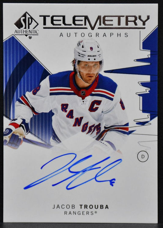 24-25 SP Authentic Telemetry Autographs Jacob Trouba T-JT New York Rangers Auto 4597