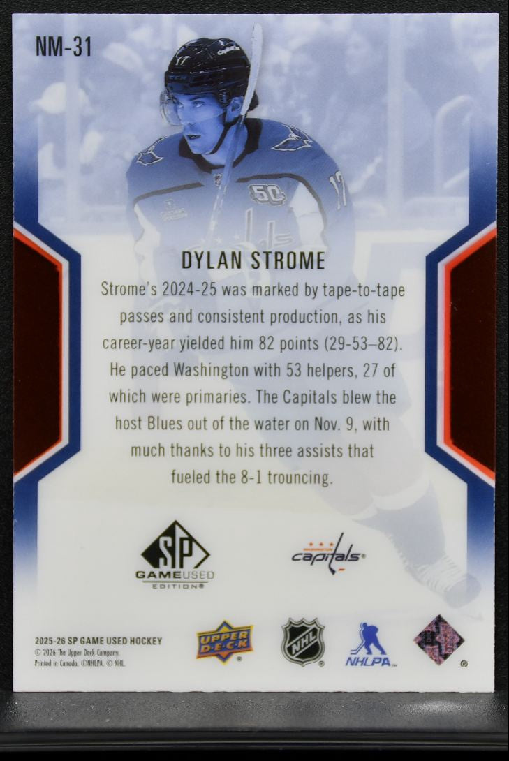 2025-26 SP Game Used NHL Masters Dylan Strome Washington Capitals 248/299 8891