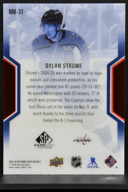 2025-26 SP Game Used NHL Masters Dylan Strome Washington Capitals 248/299 8891