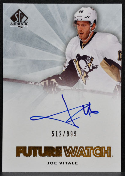 2011-12 SP Authentic Future Watch Auto Joe Vitale Penguins RC Auto 512/999 1278